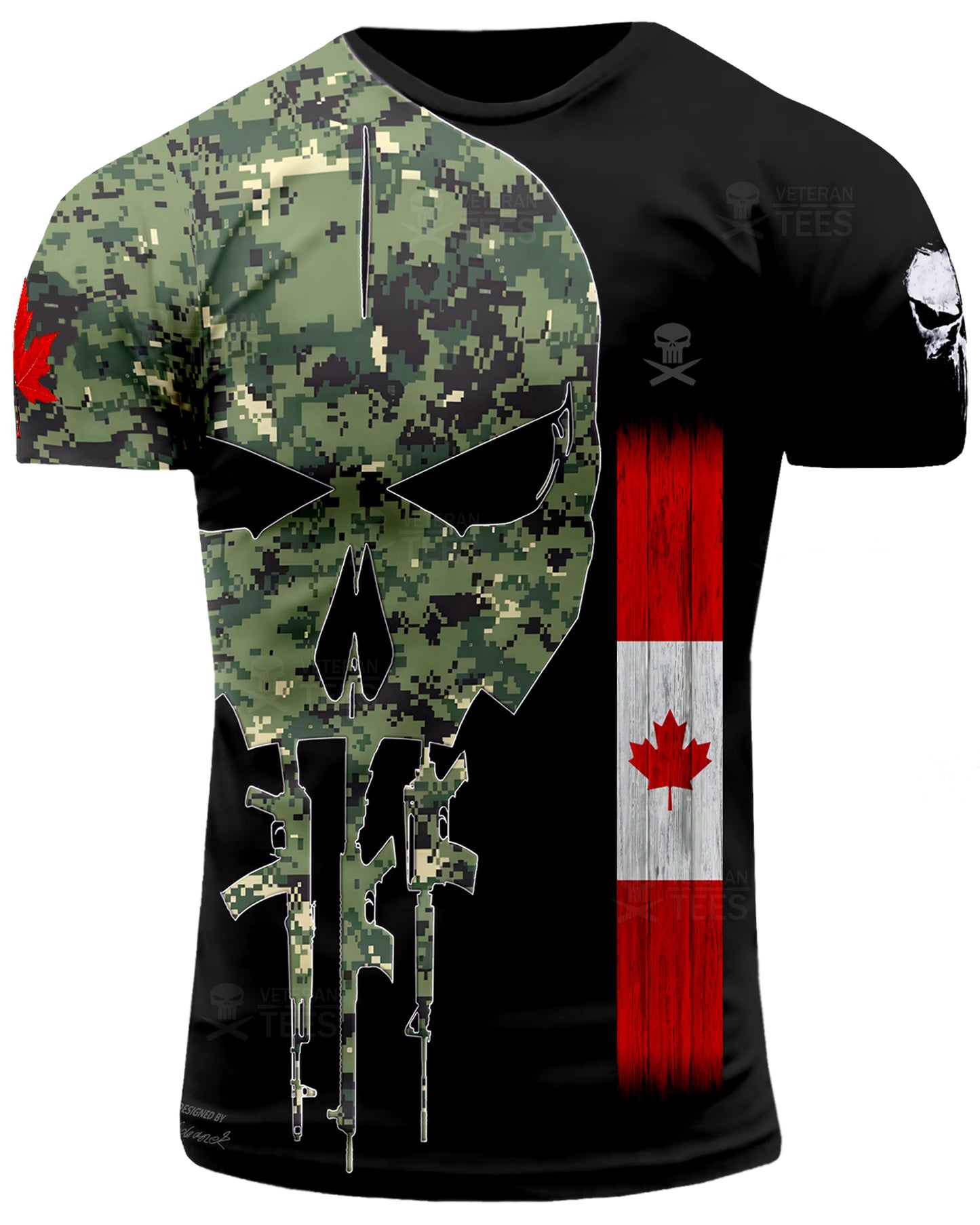 Canada Army Canadian Veteran T-Shirt Combat Military Camouflage T Shirt Regular Fit Short Sleeve Size XS-5XL Black CA13