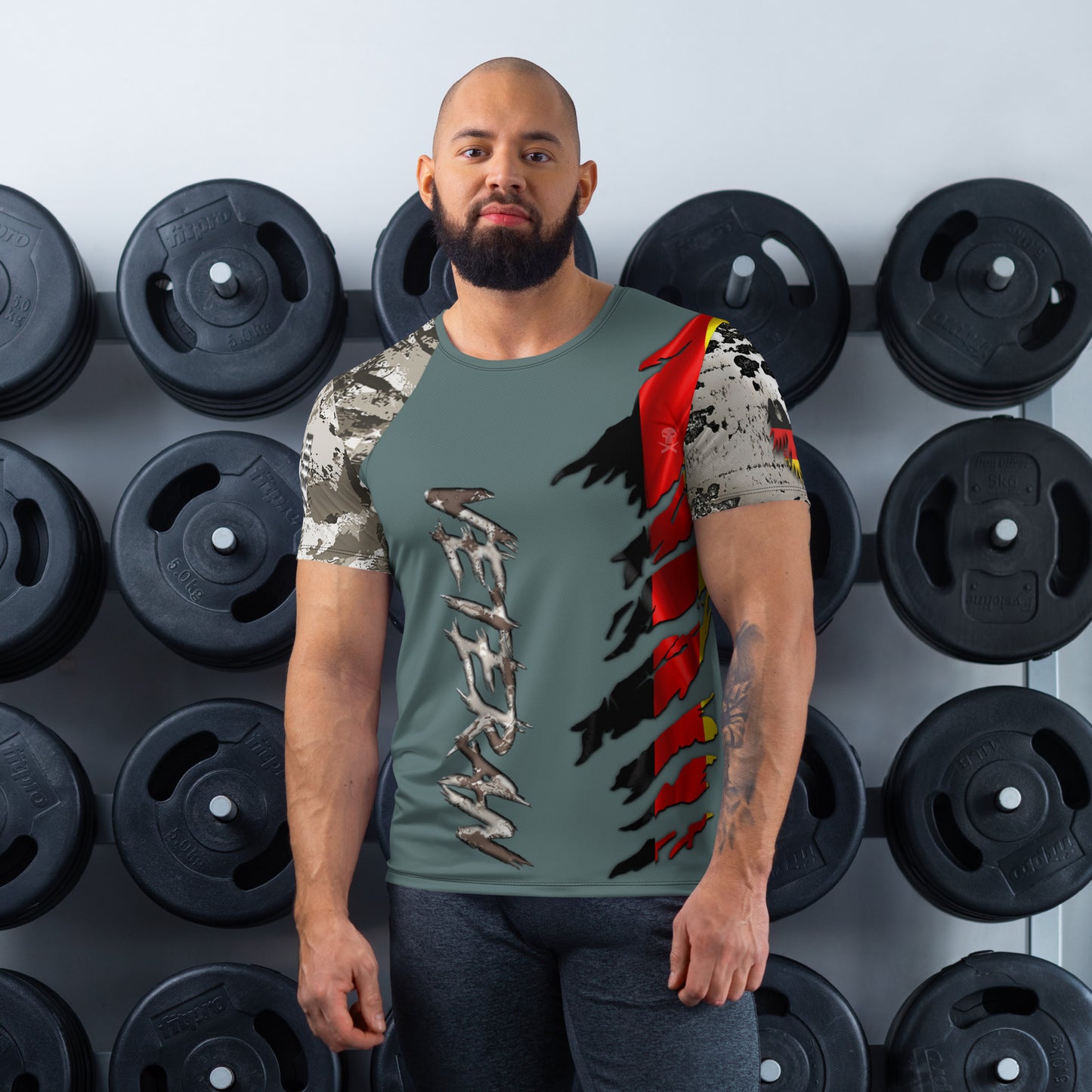 Deutschland Armee Bundeswehr Veteran Schädel T-Shirt Kämpfer Militär Militärische Tarnung T Shirt Normaler Passform Kurzarm Größe XS - 5XL Grün Blau DE20