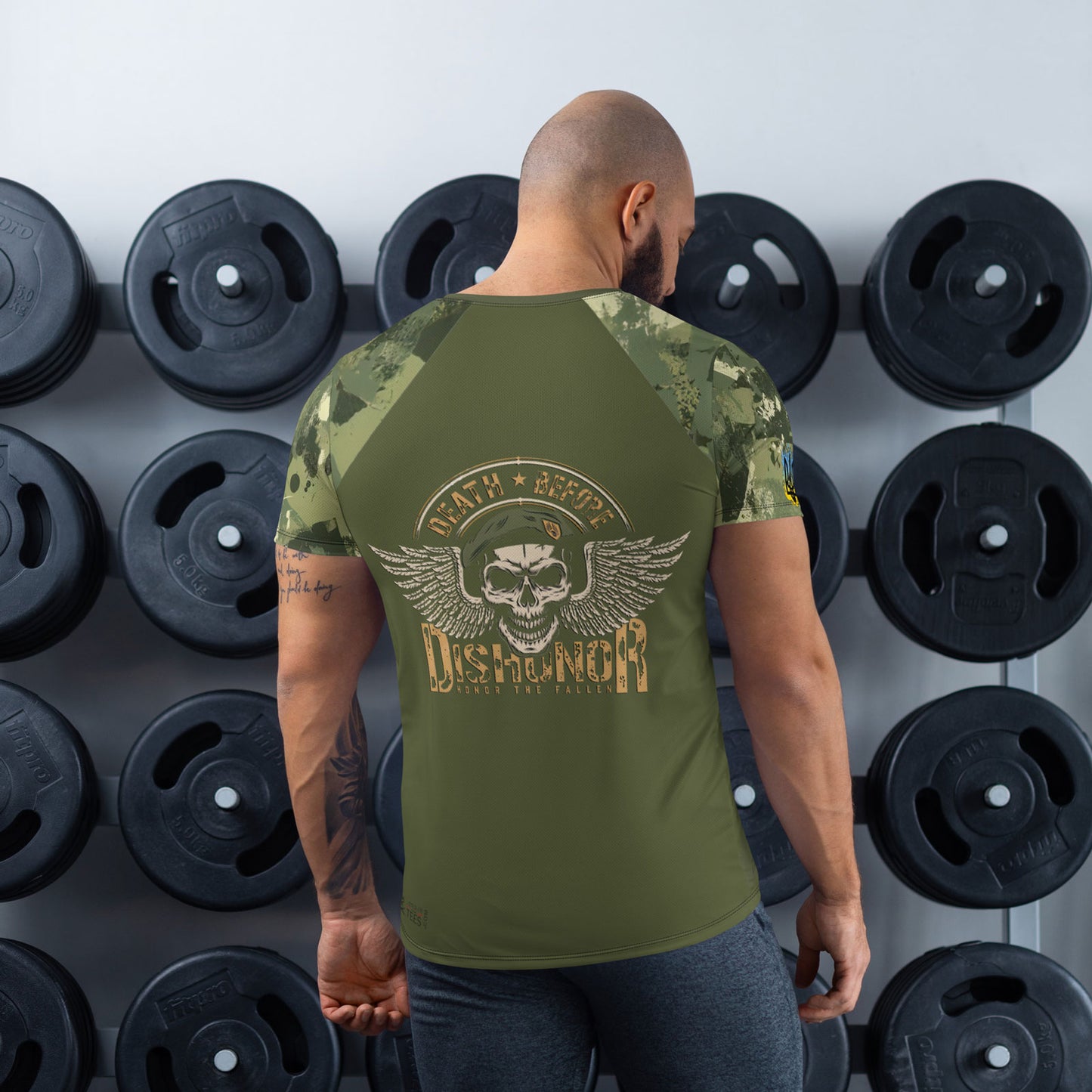 Ukraine Army Ukrainian Veteran T-Shirt Combat Military Camouflage Skull T Shirt Regular Fit Short Sleeve Size 2XS-4XL Olive UA06